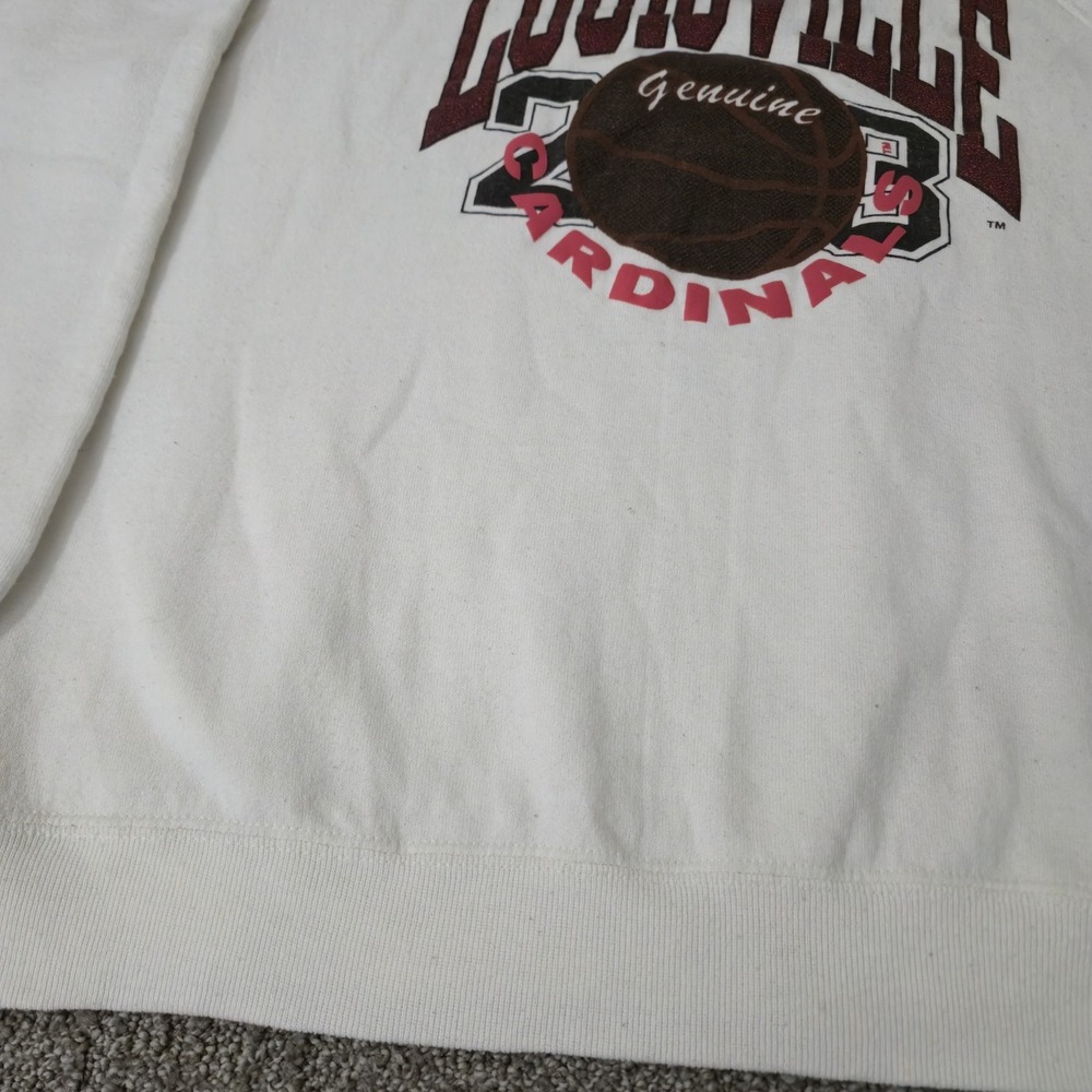 Vtg Louisville Cardinals Sweater Mens Large NCAA Basketball Crewneck Basketball - Picture 3 of 10